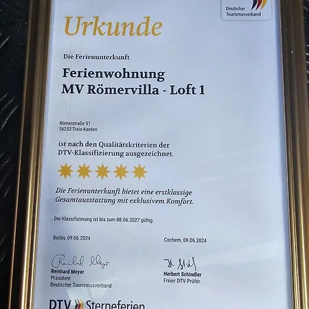 Mv Roemervilla, Lofts & Penthouses Mit Traumhaftem Moselpanoramablick Und Sauna Lejlighed *